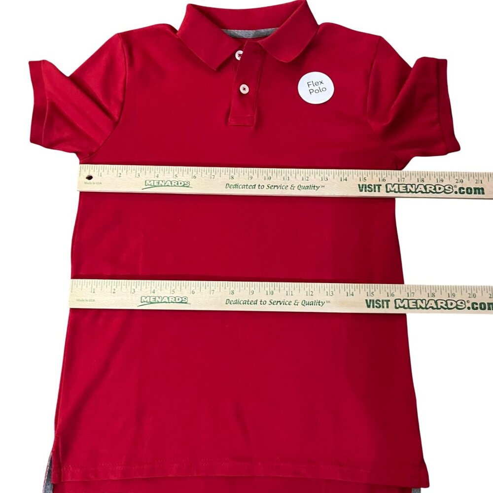 Arizona Boys L 14/16 Red Flex Polo Shirt New No Tags - Picture 9 of 10